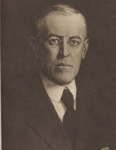 Le prsident Woodrow Wilson